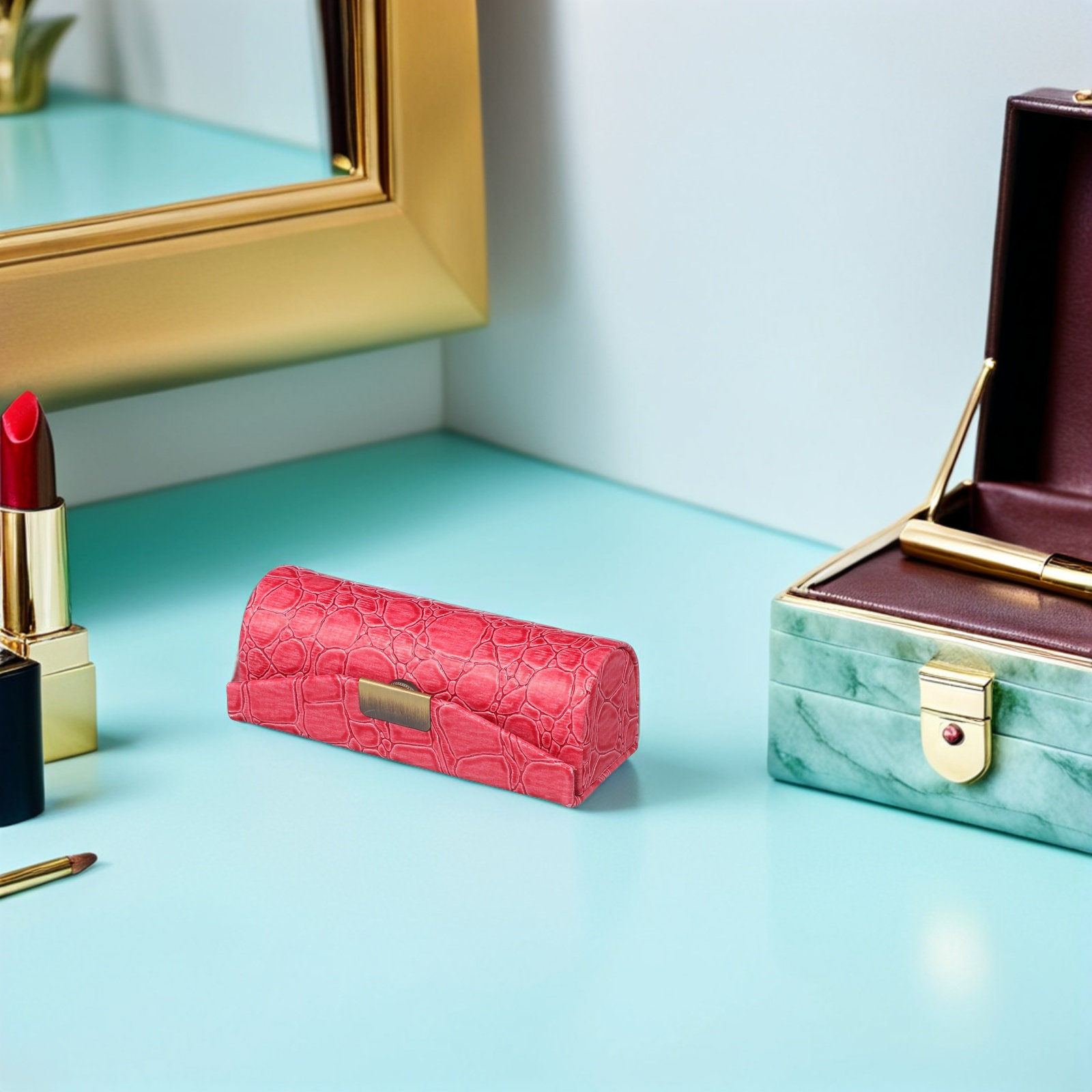 Lip Balm - PU Lipstick Case – Compact Travel