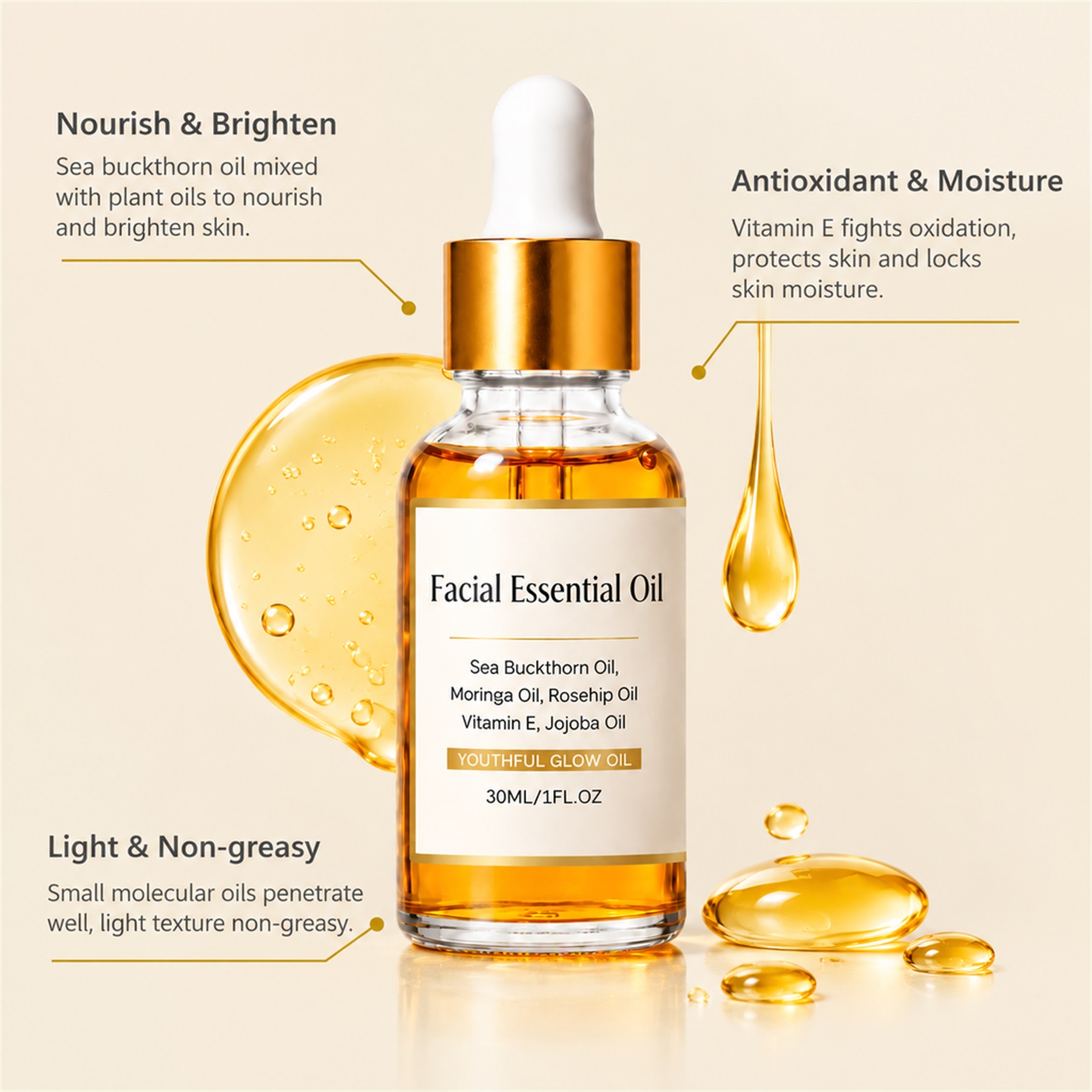 Facial Essential Oil Sea Buckt - Face Oil Rosehip recension och pris