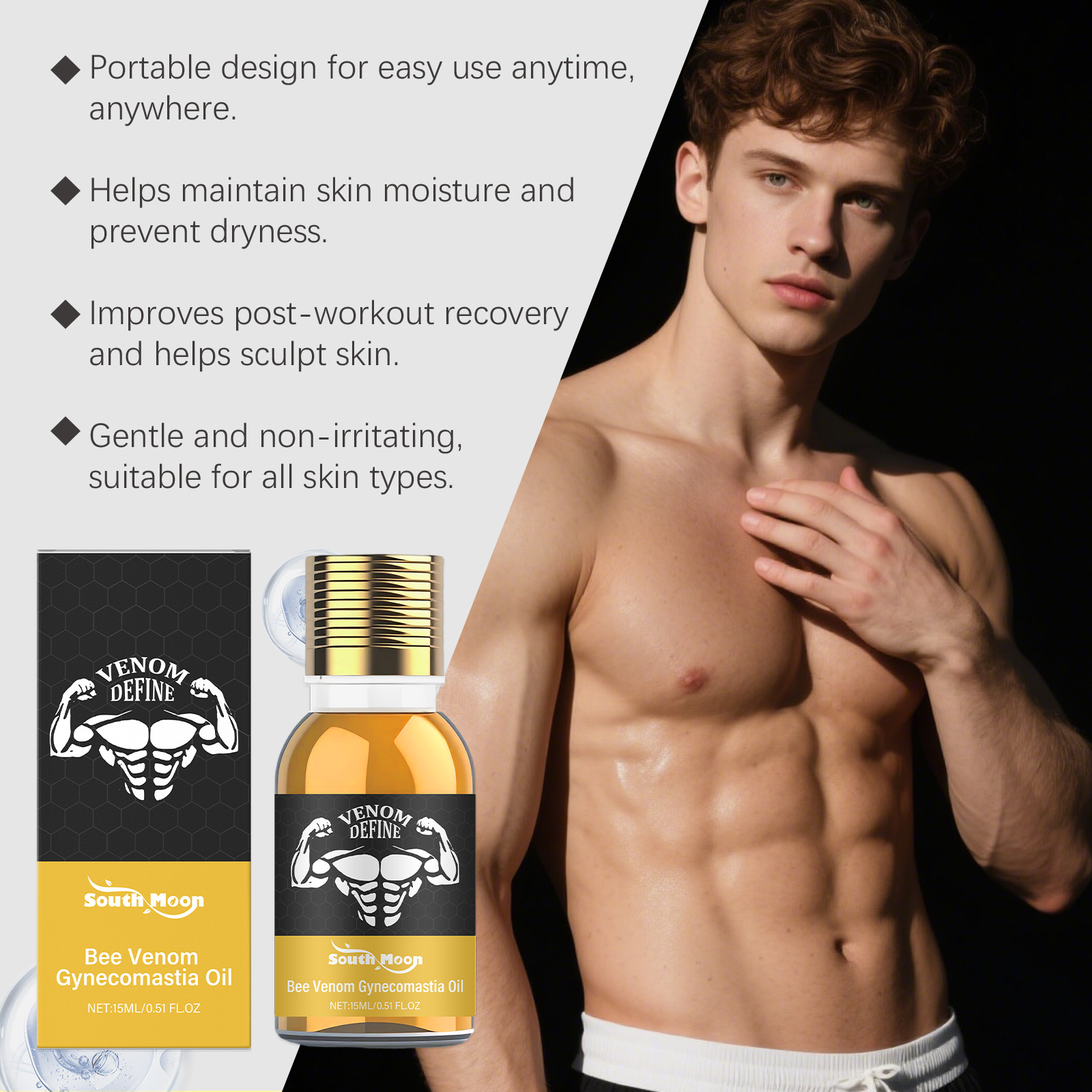 Bee Venom Gynecomastia Oil For - Body Lotion recension och pris