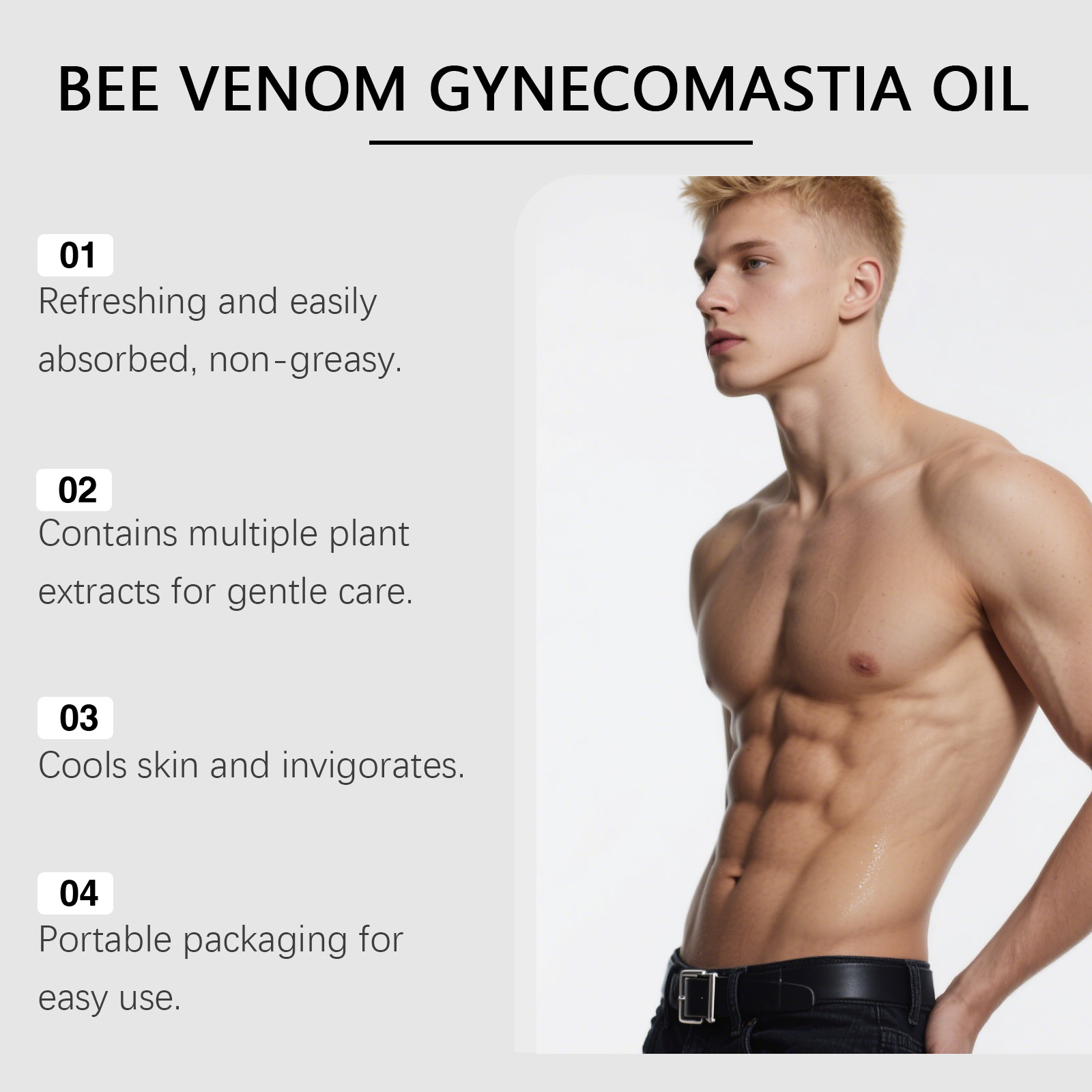 Bee Venom Gynecomastia Oil For - Body Lotion recension och pris