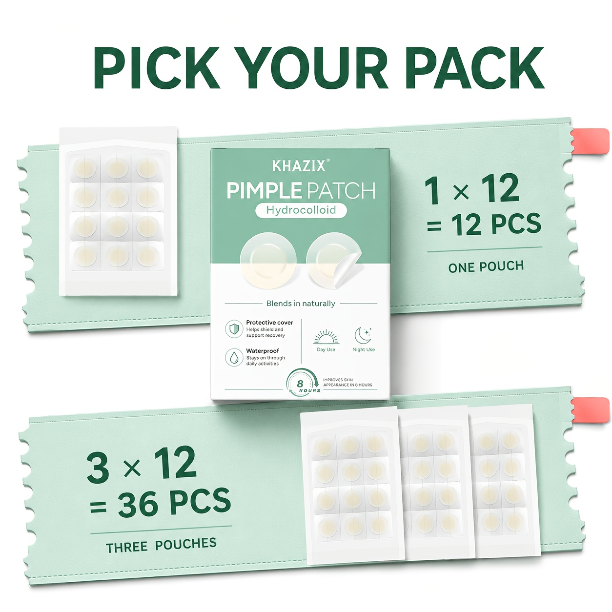 12/36PCS pimple patch,invisibl - Skincare China recension och pris