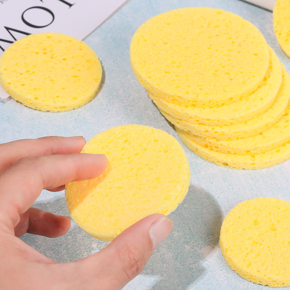 10pcs 6-9cm Yellow Face Round  - Cleanser Face recension och pris
