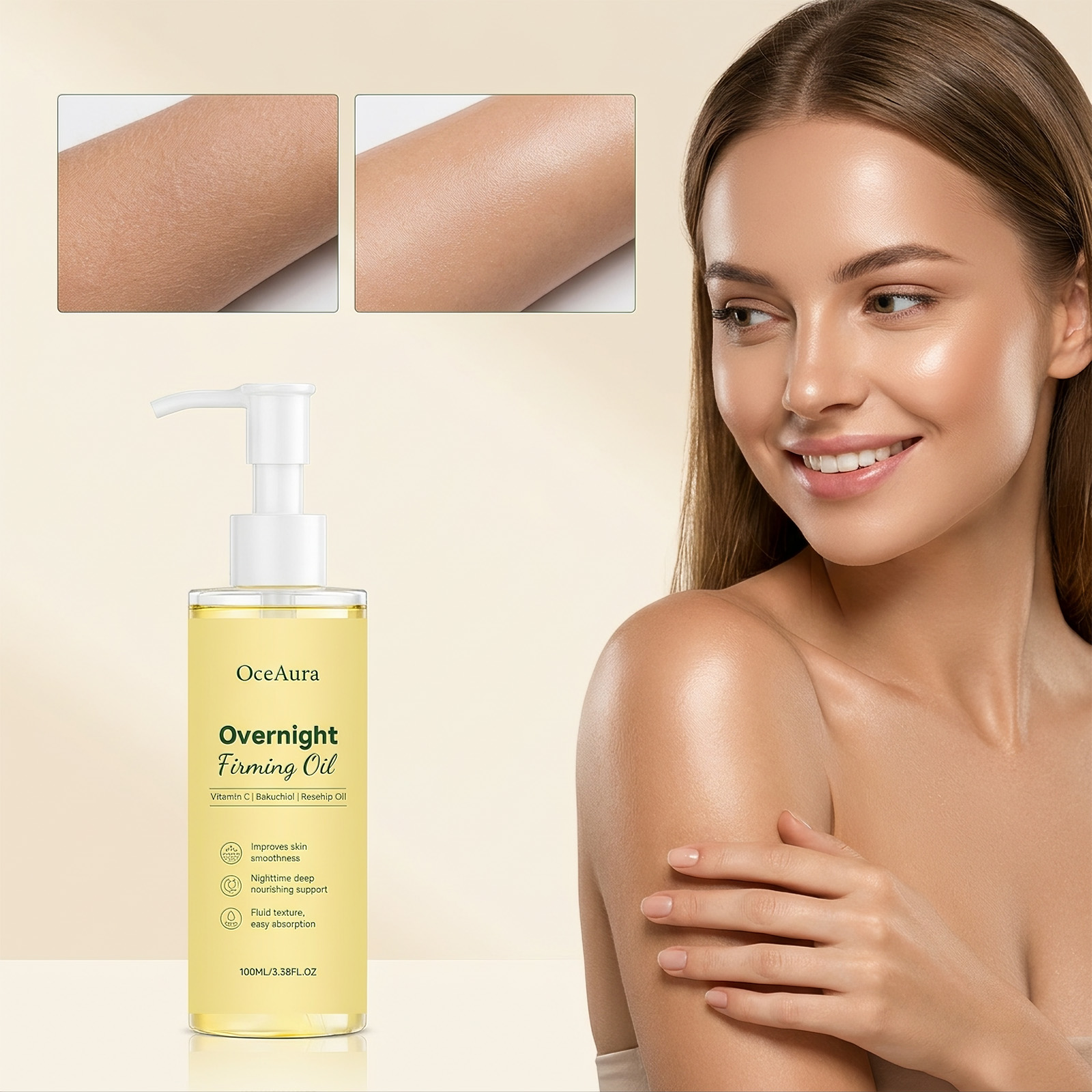 OceAura Overnight Firming Oil  - Face Oil Rosehip recension och pris
