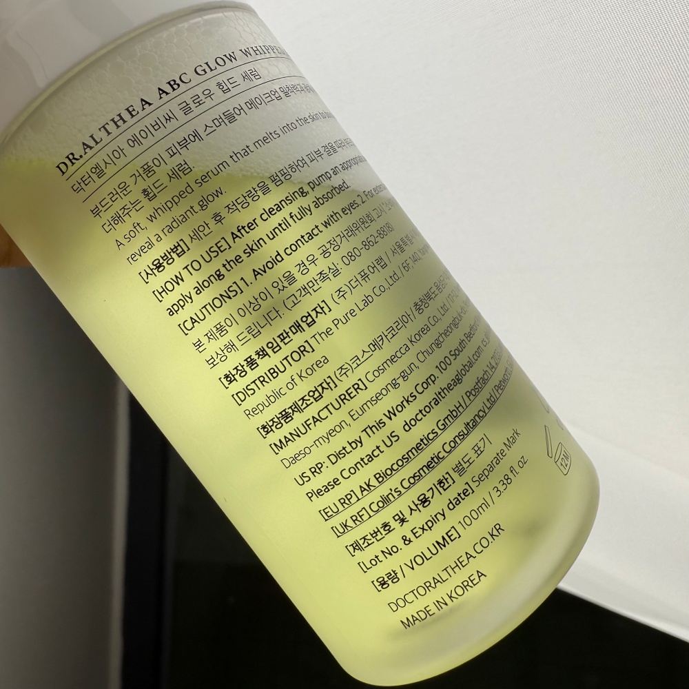 Dr.Althea ABC Glow Whipped Ser - Skincare Glowing recension och pris